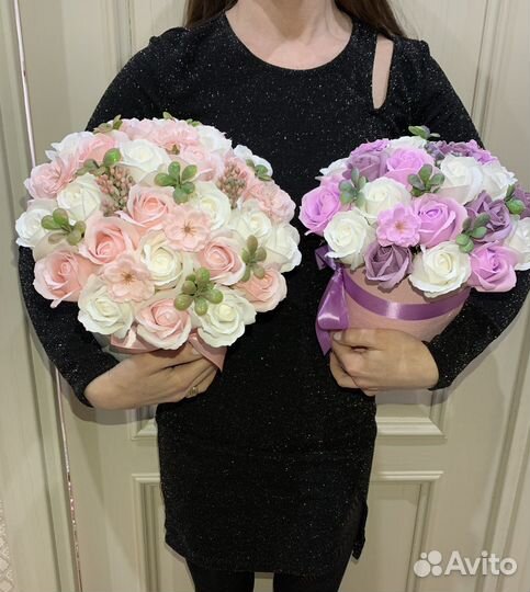 Букет из мыльных роз
