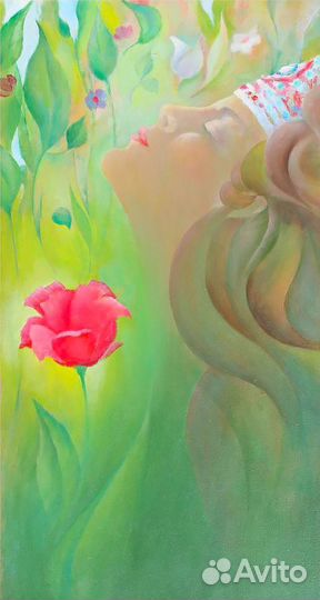 Картина маслом цветы, пейзаж, букет, натюрморт