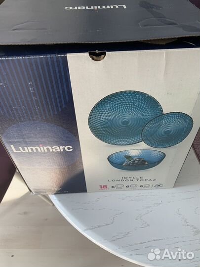 Столовый сервиз luminarc london topaz новый
