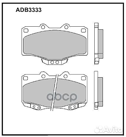 Колодки тормозные дисковые перед ADB3333 AL