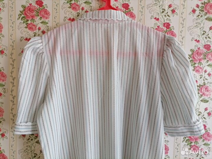 Блузка рубашка женская 50 ретро с вышивкой