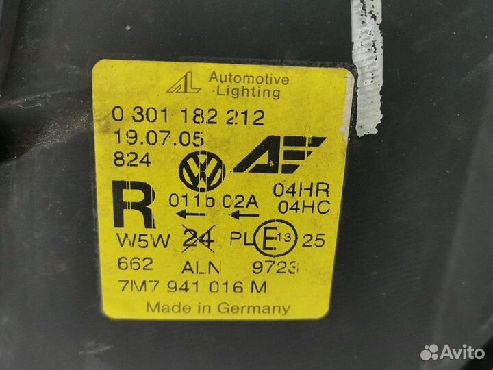 Фара передняя для Seat Alhambra 7M8941015N