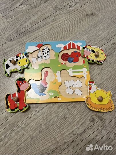 Рамка-вкладыш развивающая игра viga