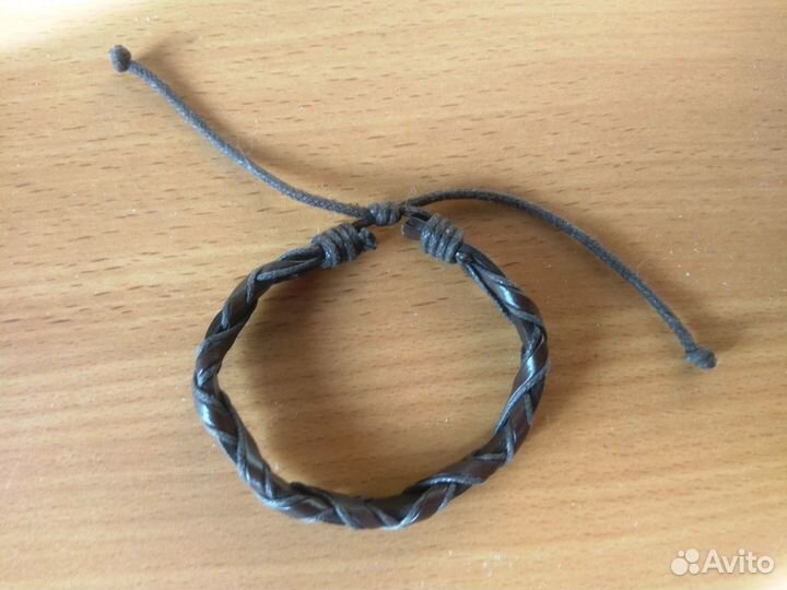Браслет кожаный, неформальный