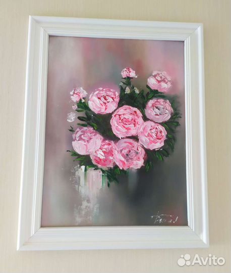 Картина маслом. Розы