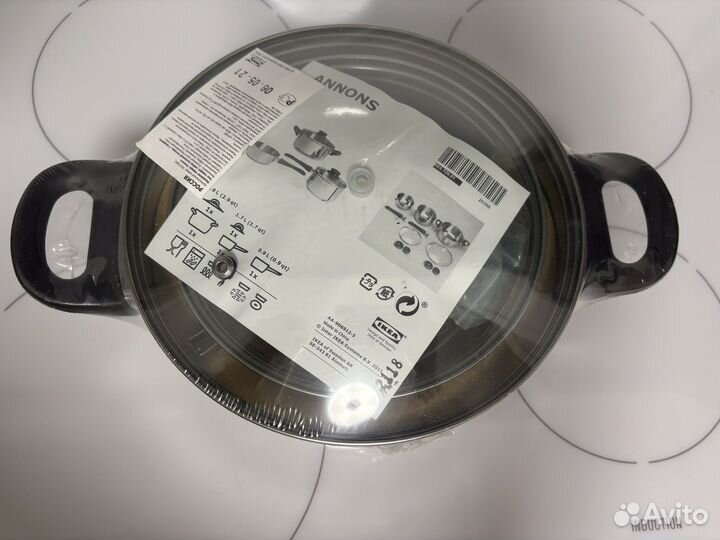 Набор посуды икеа аннонс 5 пр. хром