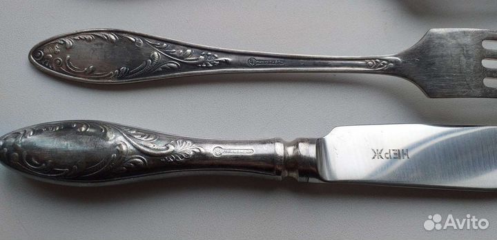 Ножи и вилки мельхиор СССР