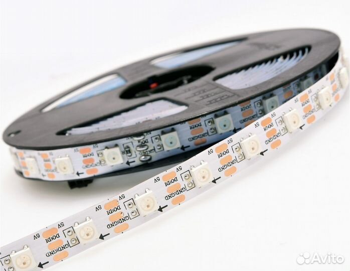 Адресная светодиодная лента 1м, 5В, 60 LED