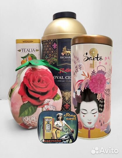 Жестяная банка из-под чая