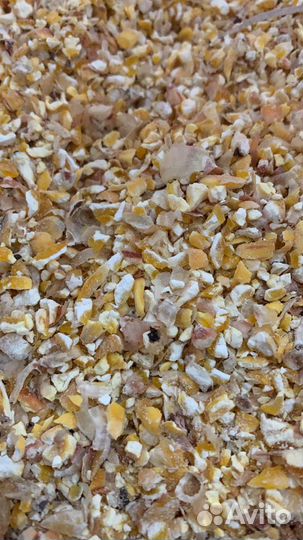 Кукуруза цельная и дробленая в мешках