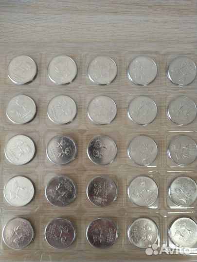 Монеты Сочи 2014 (в блистере) 25 шт