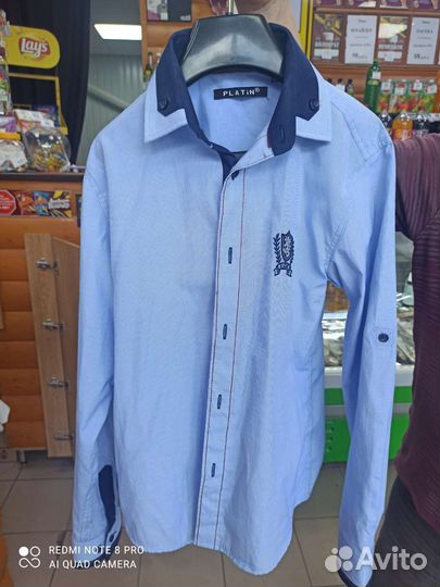Рубашка школьная 164 170 для мальчика