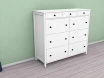 Hemnes хемнэс комод с 3 ящиками черно коричневый 108x96 см