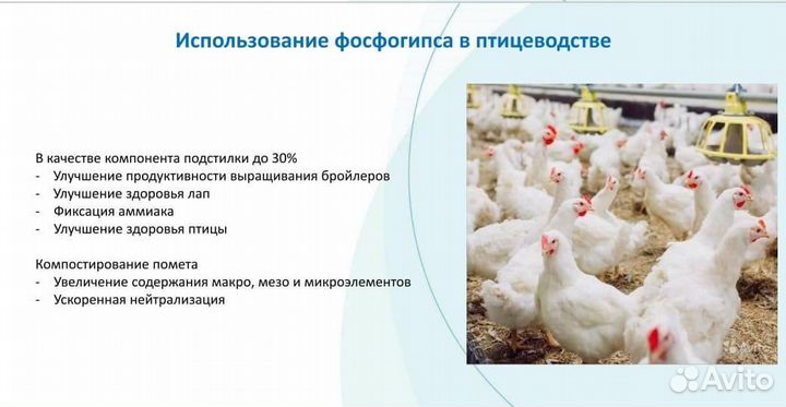 Подстилка для кур фосфогипс