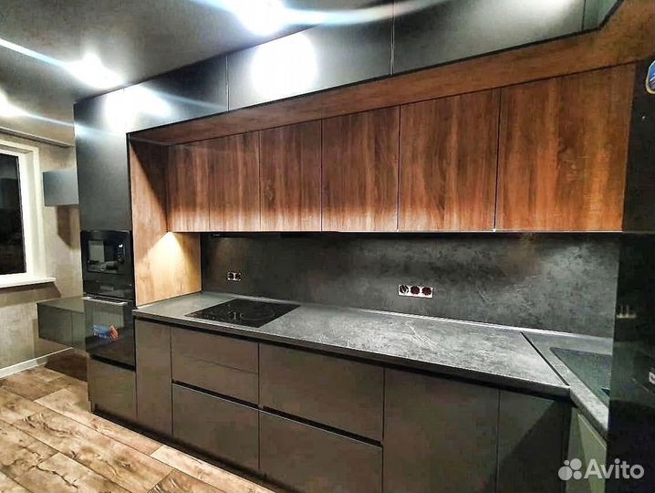 Кухня с искусственным камнем бюджетная