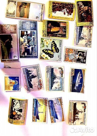 Почтовые марки, значки