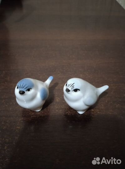 Фарфоровые статуэтки лфз,птички 1 шт