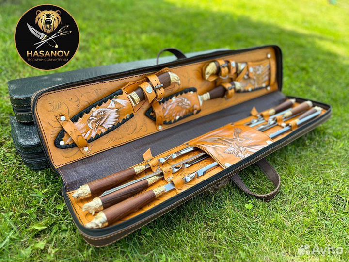 Шашлычный набор для пикника ручной работы