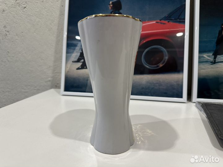 Фарфоровая ваза, карандашница 50 лет СССР Агитация