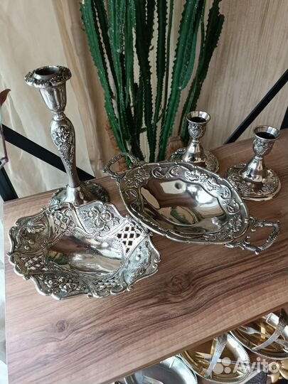 Посуда, мельхиор/серебрение, Германия, СССР