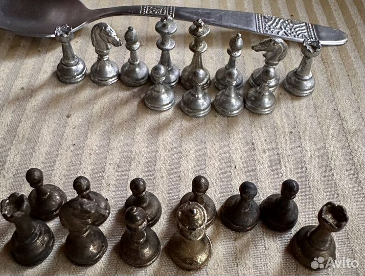 Минишахматы магнитные металл неполный набор