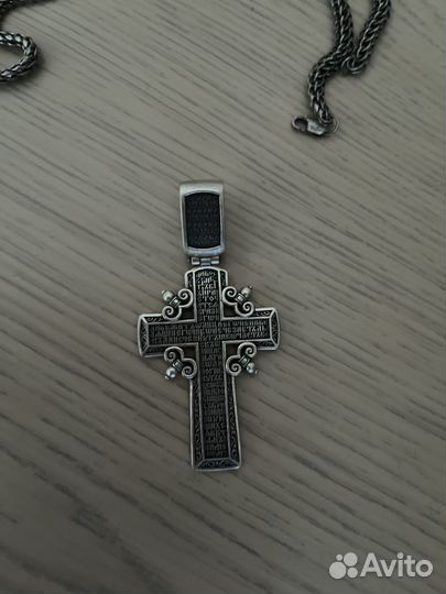 Цепь с крестом мужская