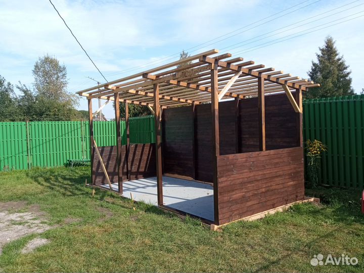 Строительство террас веранд беседок