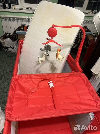 Детская кроватка манеж с матрасом