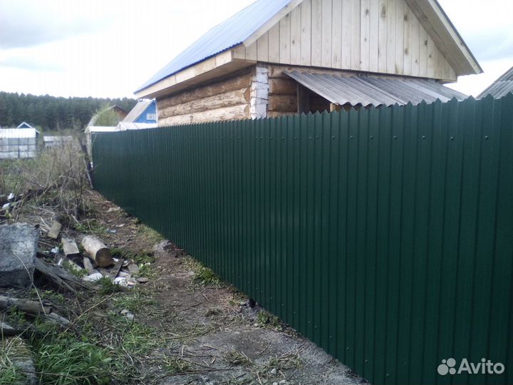 Заборы ворота калитки, крыши