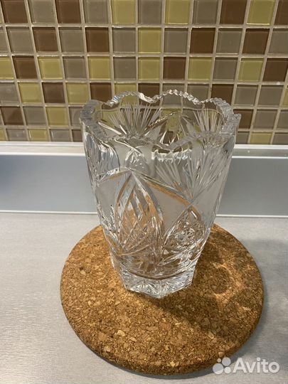 Хрустальная ваза для цветов СССР