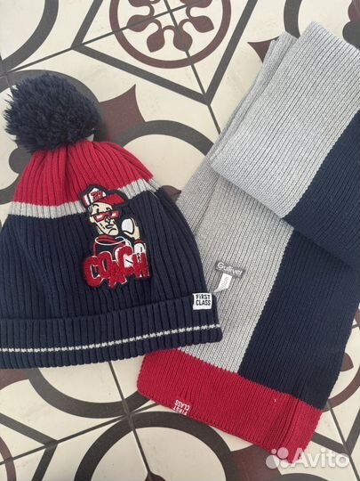 Комплект шапка и шарф для мальчика