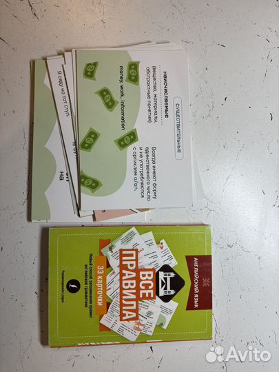 Карточки правила английского языка