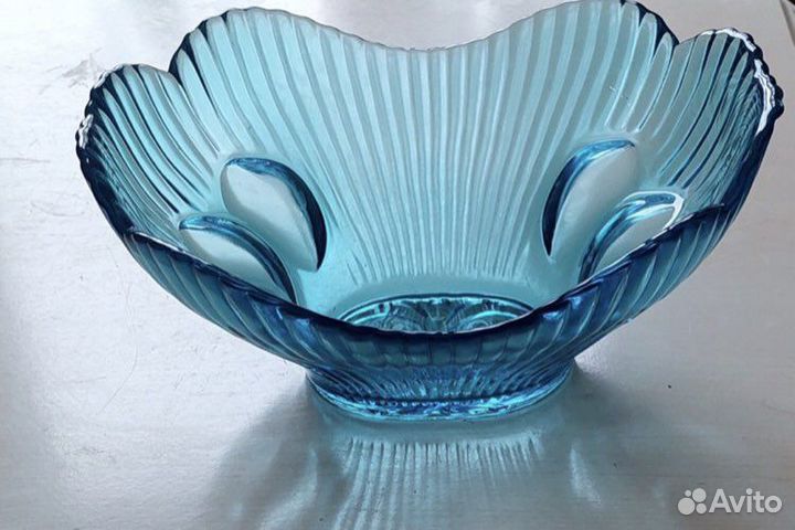 Ваза для фруктов Купоросное стекло