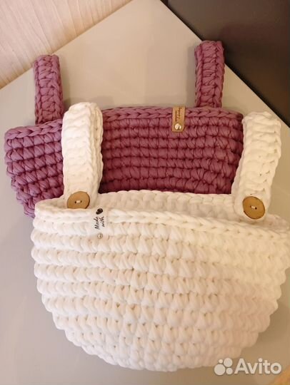 Вязаные корзины