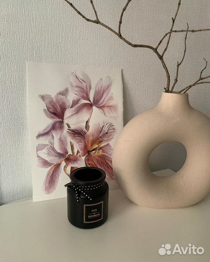 Картина акварель цветы