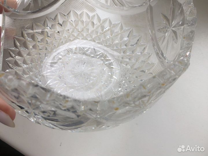 Хрустальная ваза конфетница салатница СССР