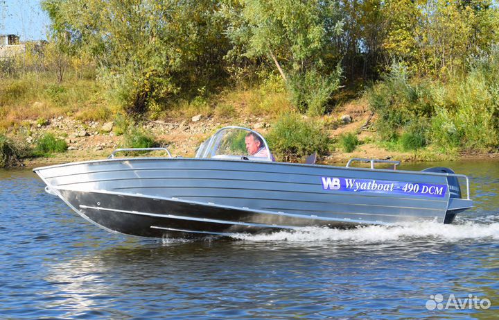 Алюминиевая моторная лодка Wyatboat 490 DCM