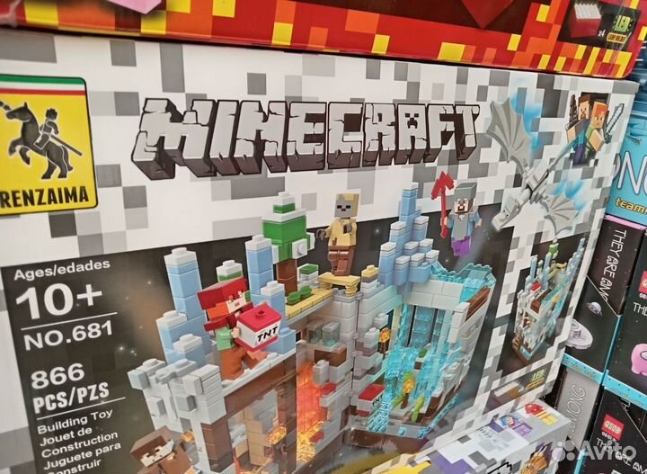 Большой конструктор разных цветов майнкраф