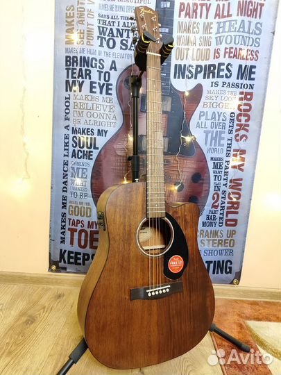 Fender cd 60s электро акустика новая гитара +чехол