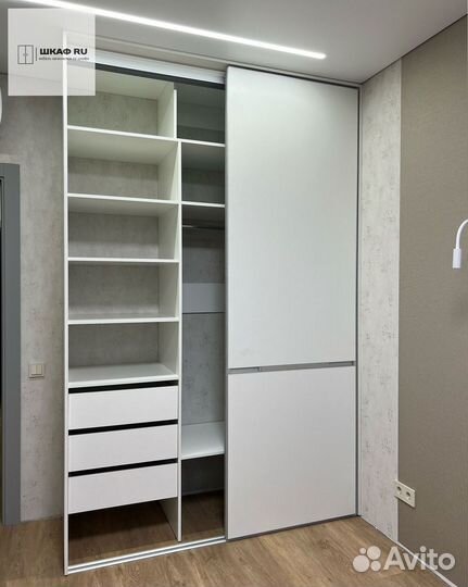 Шкаф распашной с фрезерованными фасадами