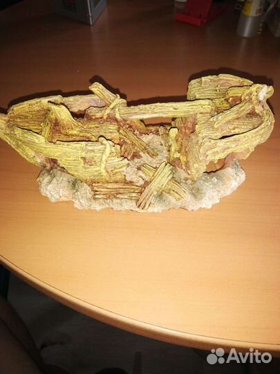 Грот корабль для украшения аквариума,декор