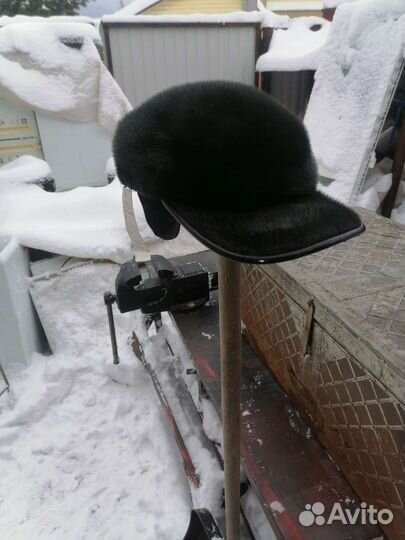 Меховая мужская кепка, нерпа