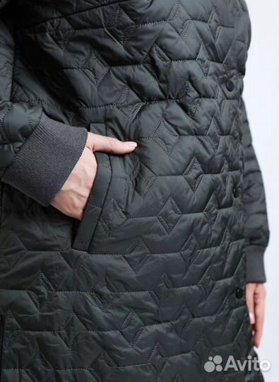 Демисезонное пальто стеганое 50/60/70