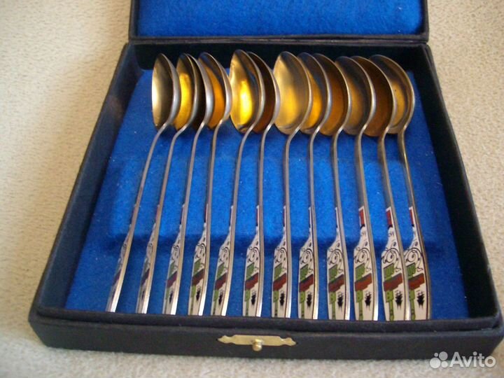 Набор серебряных чайных ложек 12шт. - СССР 875пр