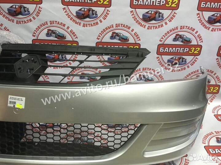 Бампер Рено Логан фаза 2 передний серебристый D69