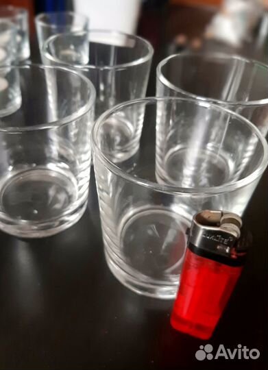 Стеклянные подсвечники Икея