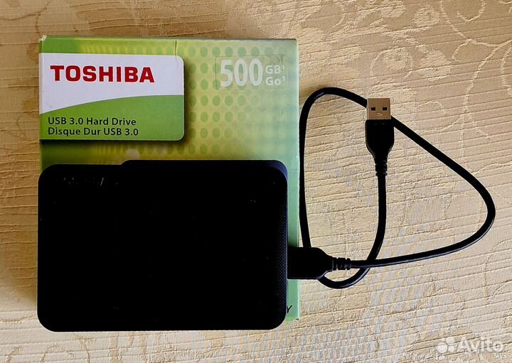 Переносной жёсткий диск Toshiba 500 Gb USB 3.0