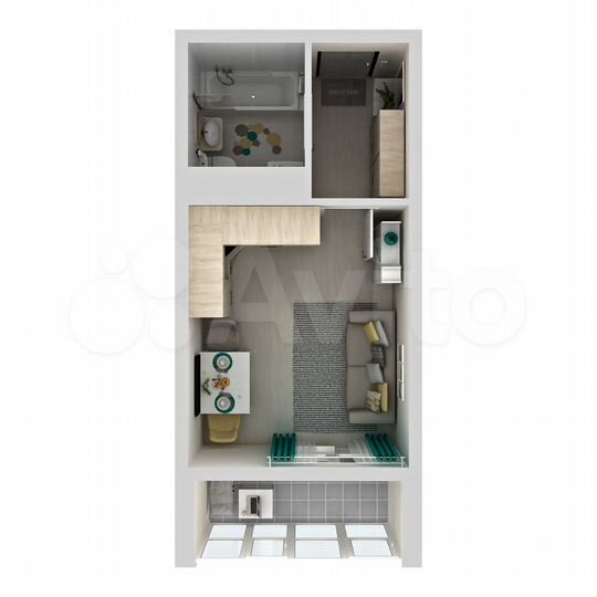 Квартира-студия, 21,8 м², 16/24 эт.