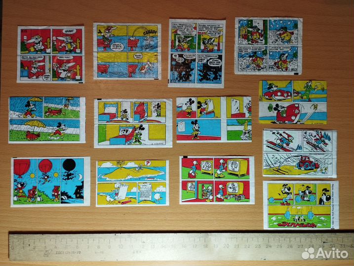 Вкладыши от жвачек Donald 28 штук