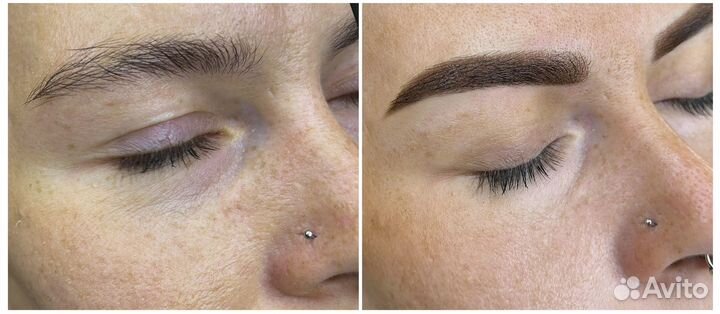 Татуаж бровей в теневой технике